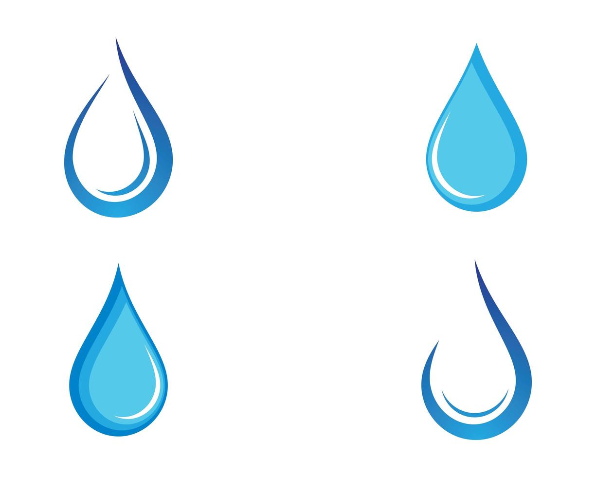 blå vattendroppe ikon vektor