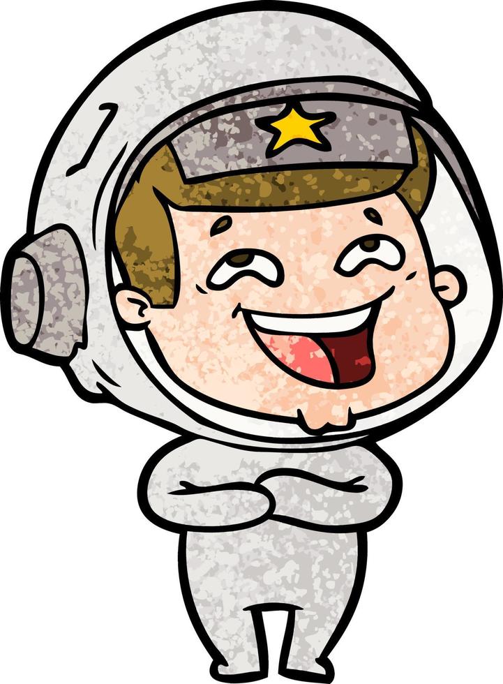 Cartoon lachender Astronaut vektor