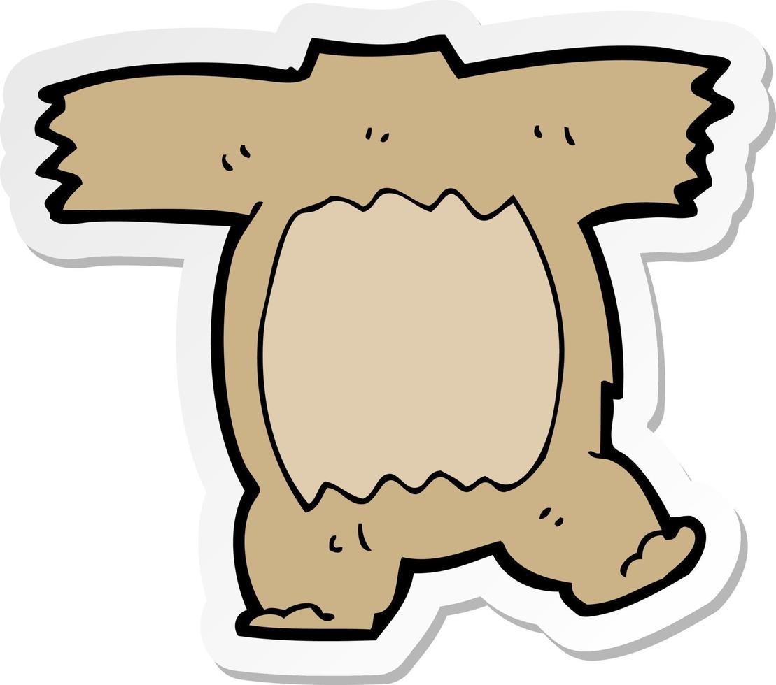 klistermärke av en tecknad serie teddy Björn kropp blanda och match tecknade serier vektor