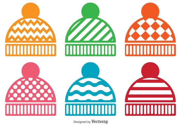Vektor Set Of Winter Hat Icons