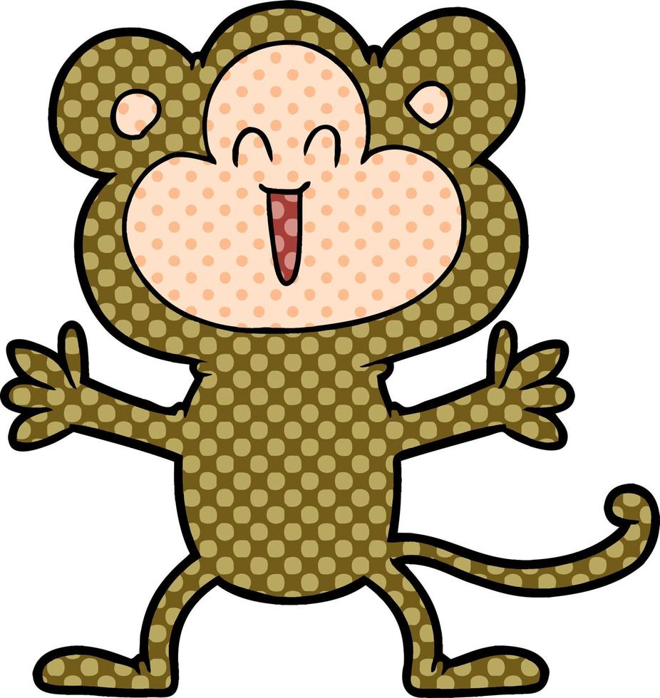 Cartoon glücklicher Affe vektor