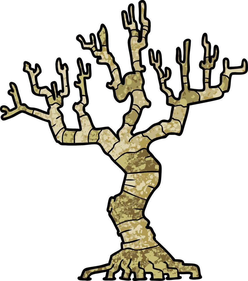 tecknad serie död- träd vektor