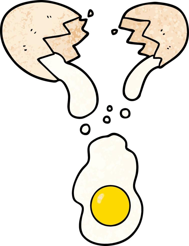 frisches aufgeschlagenes Ei vektor