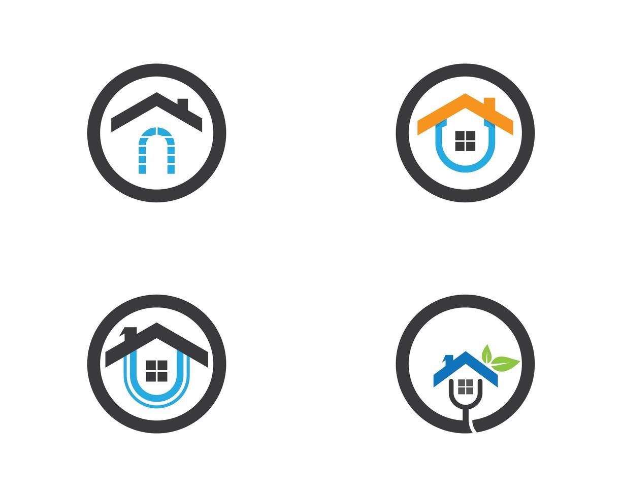 Haus Home Logo Icon Set vektor