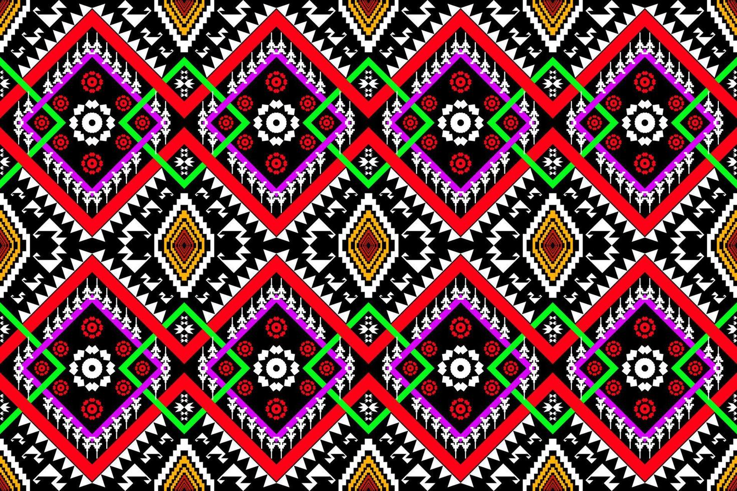 schöne stickerei.geometrisches ethnisches orientalisches muster traditioneller aztekischer stil,abstrakt,vektor,illustration.design für textur,stoff,kleidung,verpackung,mode,teppich,druck. vektor