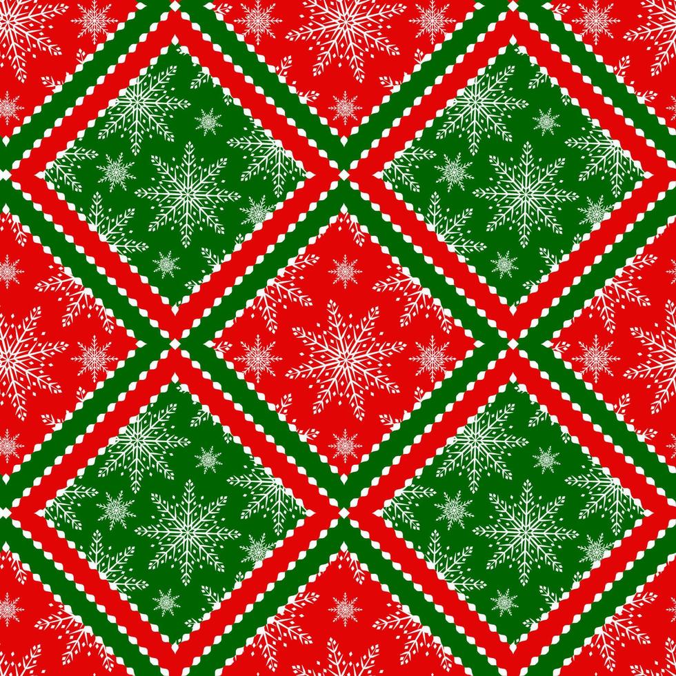 ny år vektor sömlös mönster på en röd grön bakgrund. mönster för ny år och jul. lämplig för bakgrund och omslag papper i de vinter- version. årgång dekorativ element.