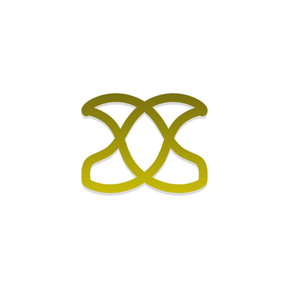 logotyp med abstrakt linje begrepp vektor