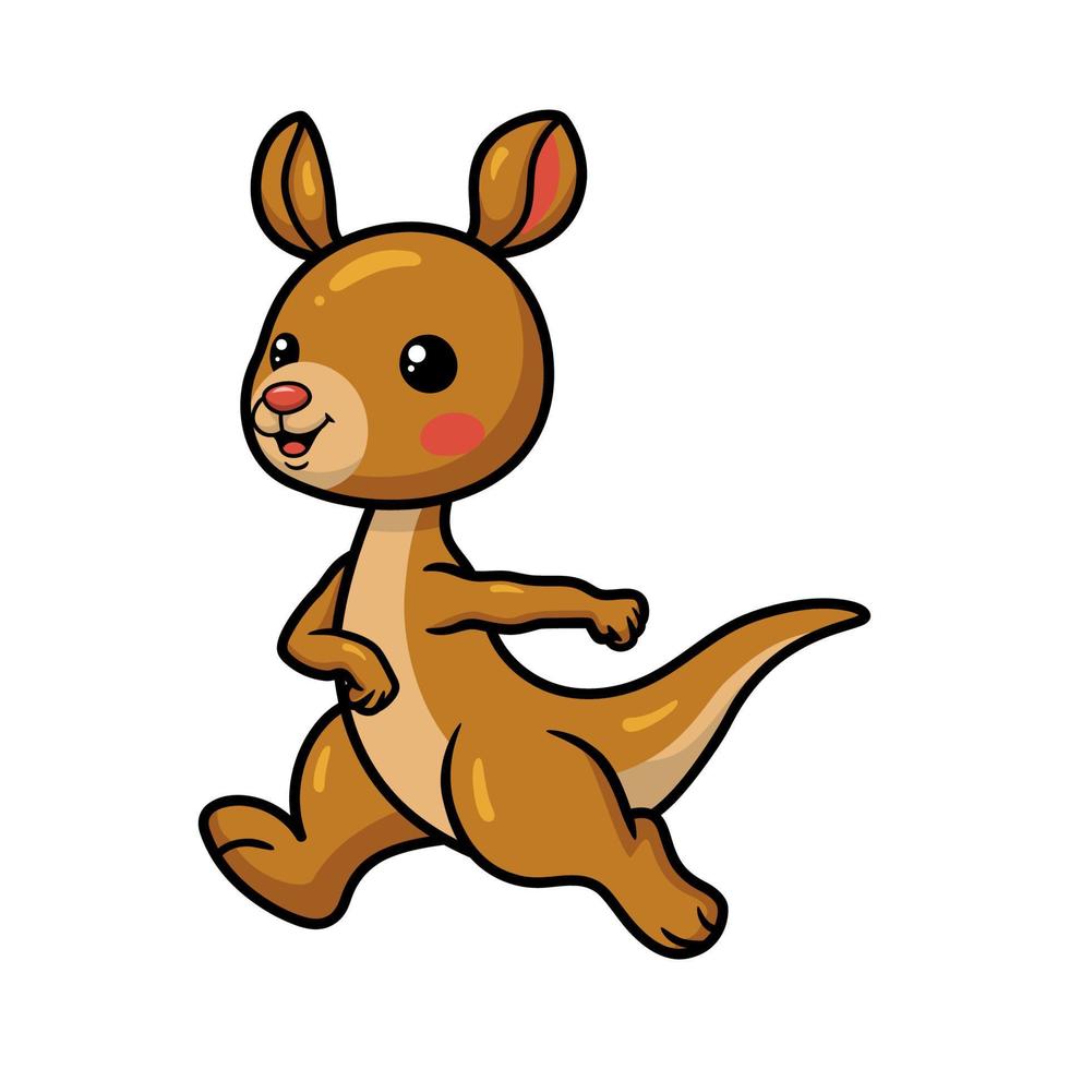 niedliches kleines Känguru-Cartoon-Tanzen vektor