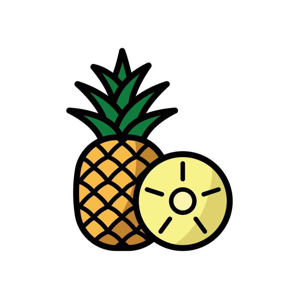 Ananas-Symbol-Vektor-Design-Vorlage vektor