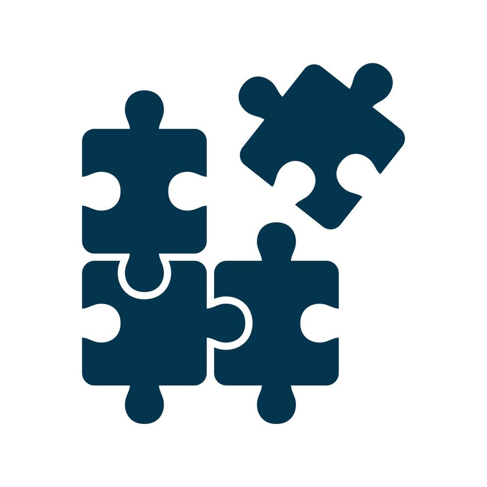 Puzzle-Icon-Vektor-Design-Vorlage vektor