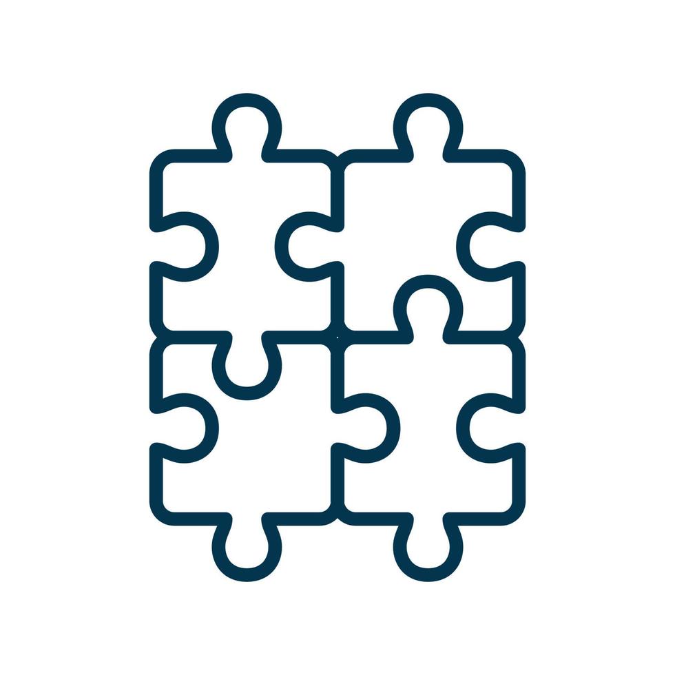 Puzzle-Icon-Vektor-Design-Vorlage vektor