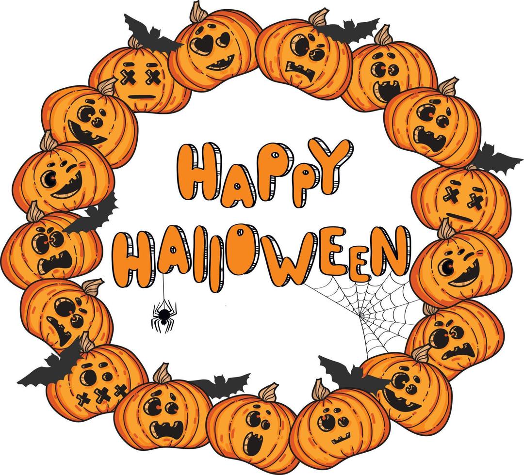 halloween-feiertagsfahnendesign mit kürbis. Vektor-Illustration vektor