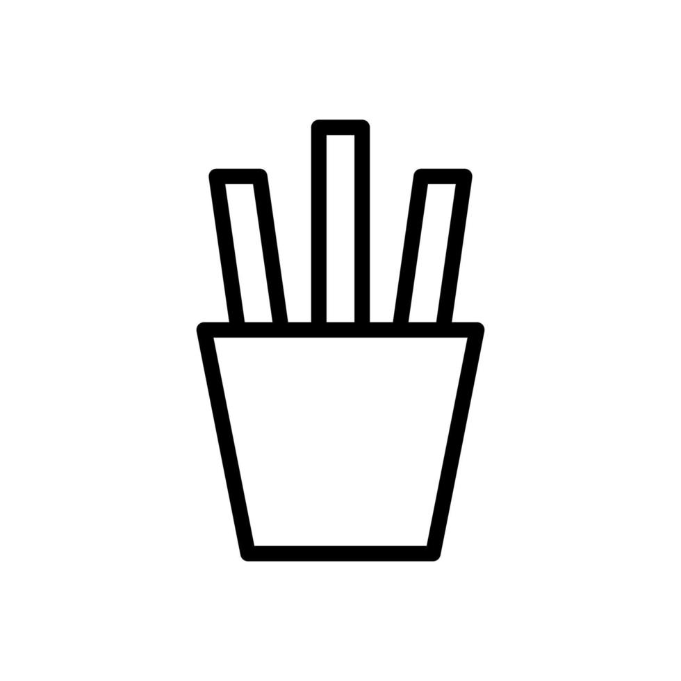 Designvorlagen für Pommes-Frites-Symbolvektoren vektor