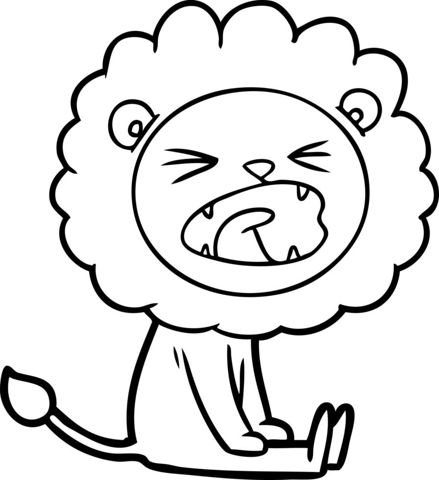 Cartoon wütender Löwe vektor