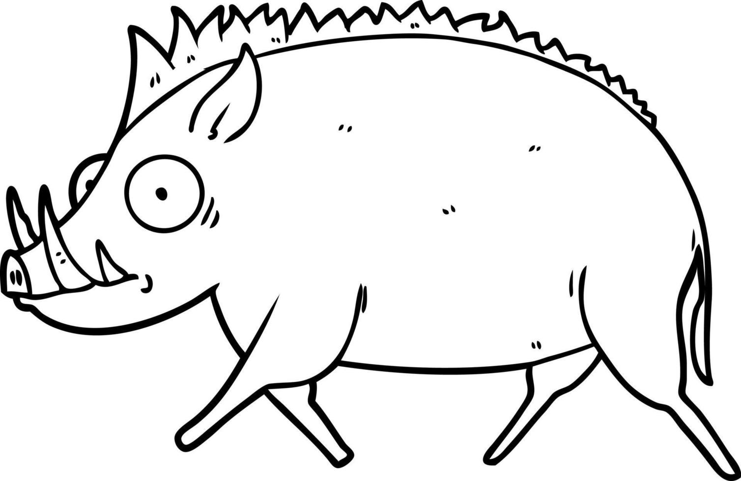 Cartoon Wildschwein vektor