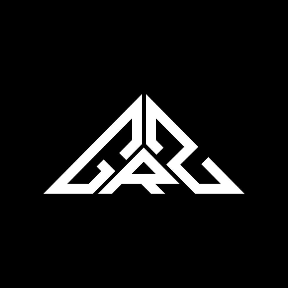 grz brev logotyp kreativ design med vektor grafisk, grz enkel och modern logotyp i triangel form.