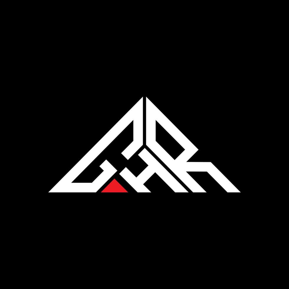 GHR-Brief-Logo kreatives Design mit Vektorgrafik, GHR-einfaches und modernes Logo in Dreiecksform. vektor