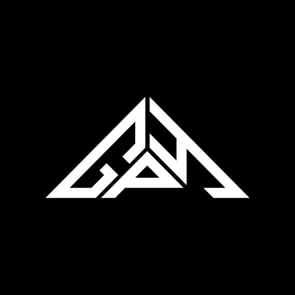 gpy brev logotyp kreativ design med vektor grafisk, gpy enkel och modern logotyp i triangel form.