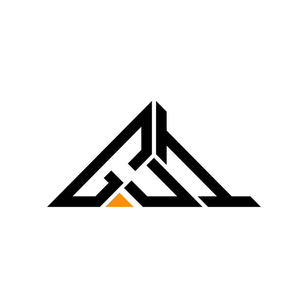 gui letter logo kreatives design mit vektorgrafik, gui einfaches und modernes logo in dreieckform. vektor