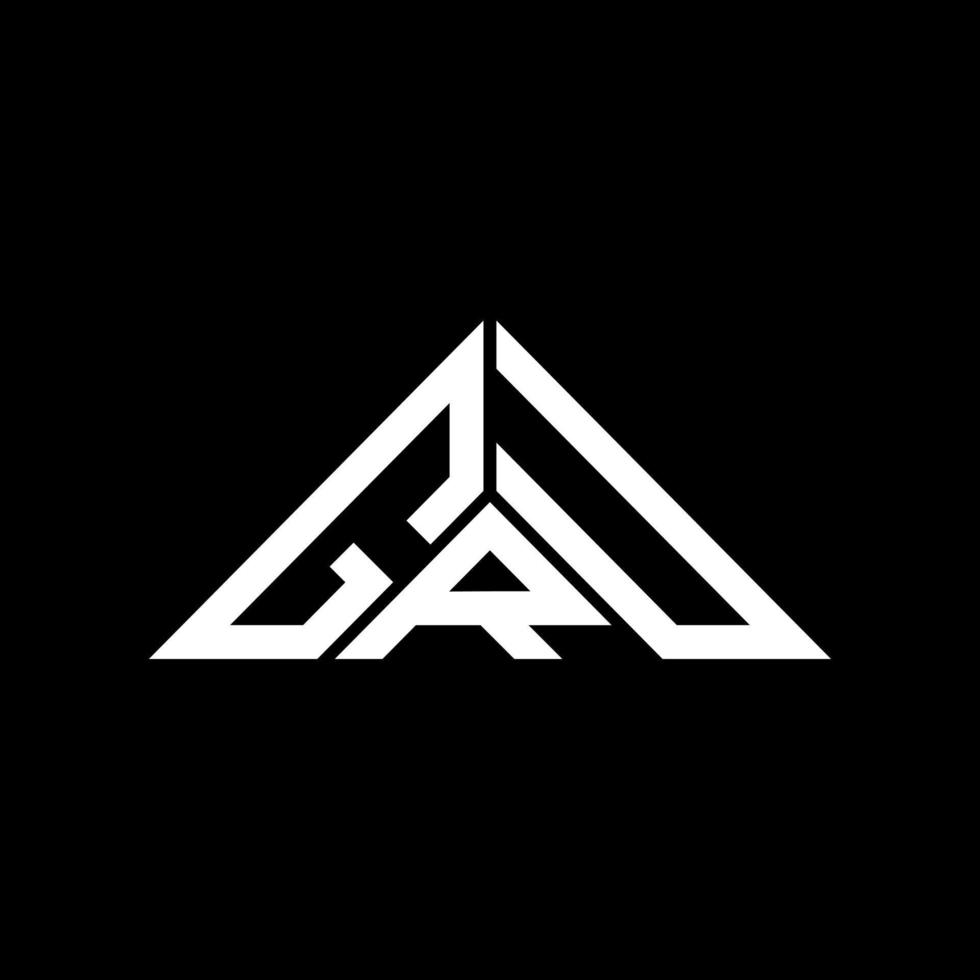 Gru Brief Logo kreatives Design mit Vektorgrafik, Gru einfaches und modernes Logo in Dreiecksform. vektor