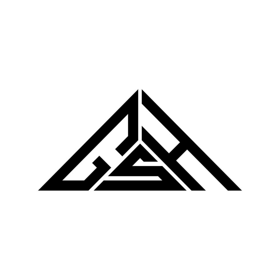 GSH Letter Logo kreatives Design mit Vektorgrafik, gsh einfaches und modernes Logo in Dreiecksform. vektor
