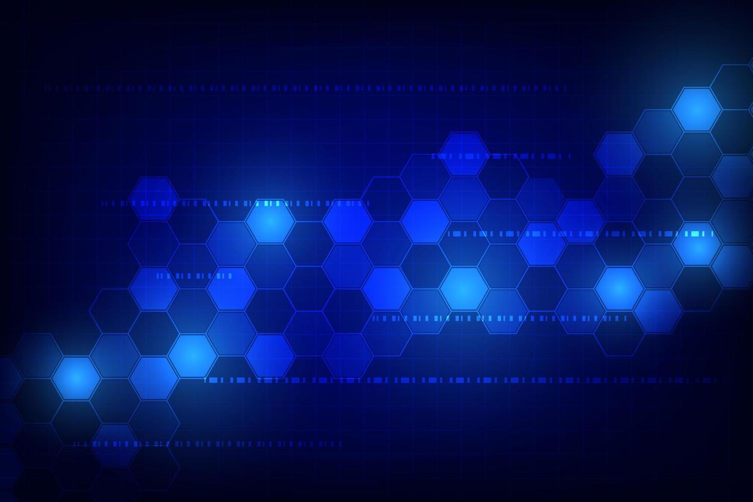 Vektor-High-Tech-Technologie mit geometrischem Hintergrund aus Hexagonen. vektor