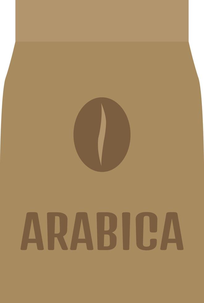 Arabica-Kaffee-Symbol, flache Illustration vektor