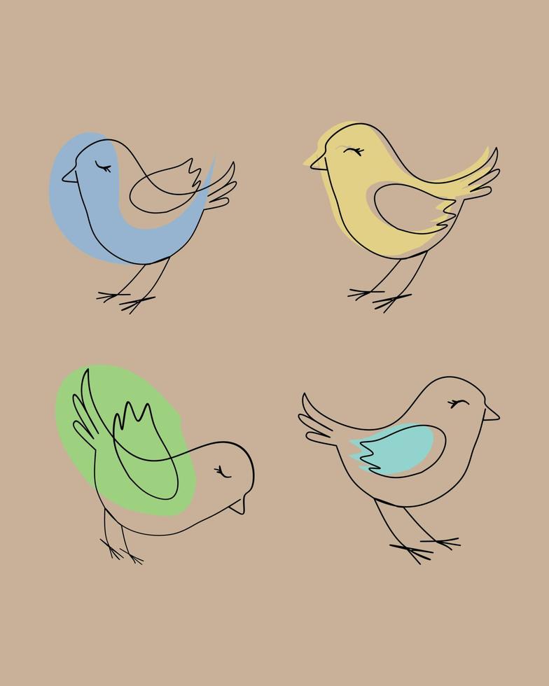 vogel minimalistische illustration vektor