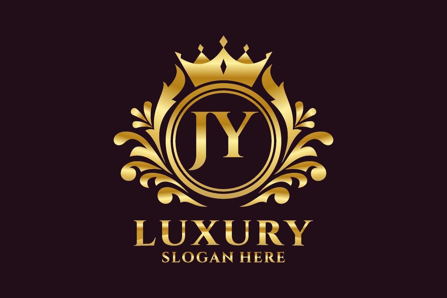 Anfangsbuchstabe JY Royal Luxury Logo Vorlage in Vektorgrafiken für luxuriöse Branding-Projekte und andere Vektorillustrationen. vektor