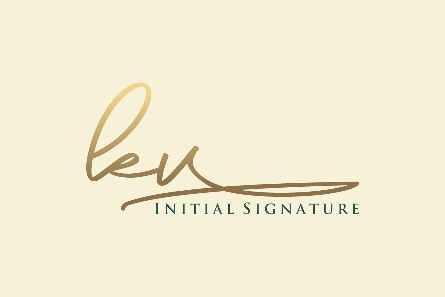 första kv brev signatur logotyp mall elegant design logotyp. hand dragen kalligrafi text vektor illustration.