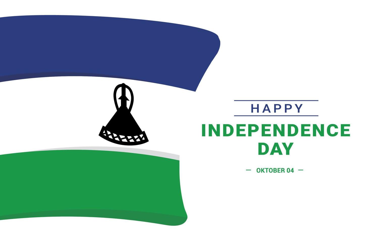 Unabhängigkeitstag von Lesotho vektor