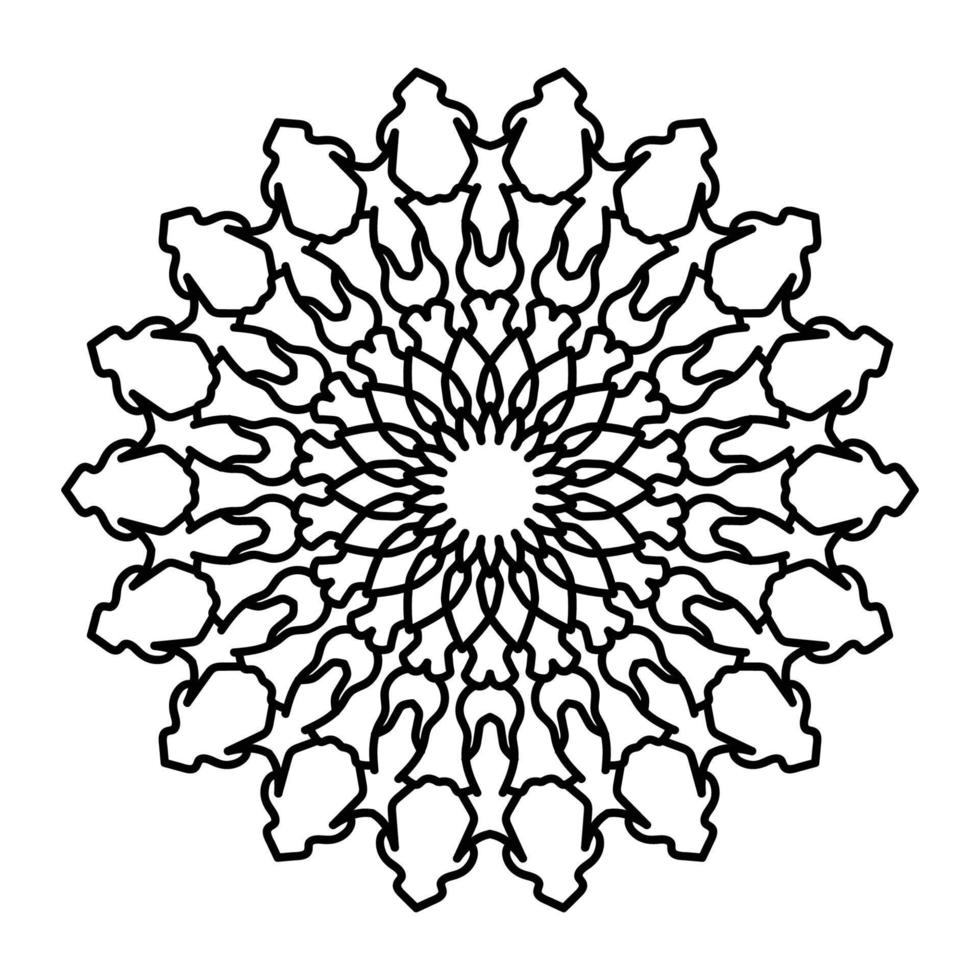 Mandala Illustration Strichzeichnungen vektor