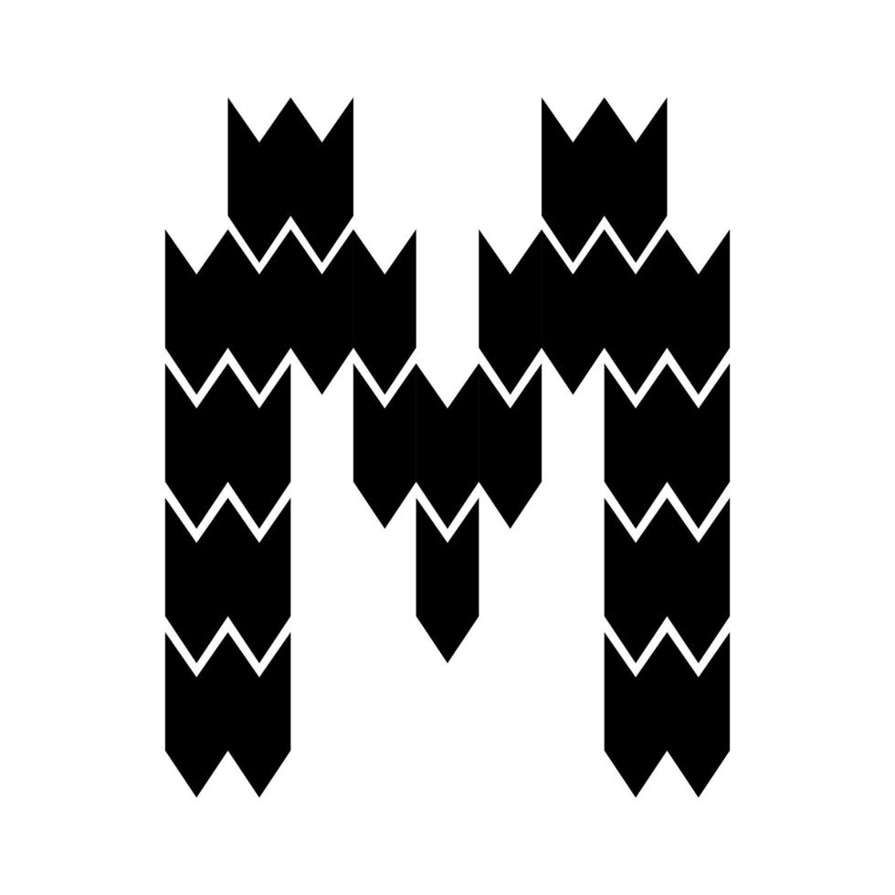 bokstaven m logotyp design. vektor