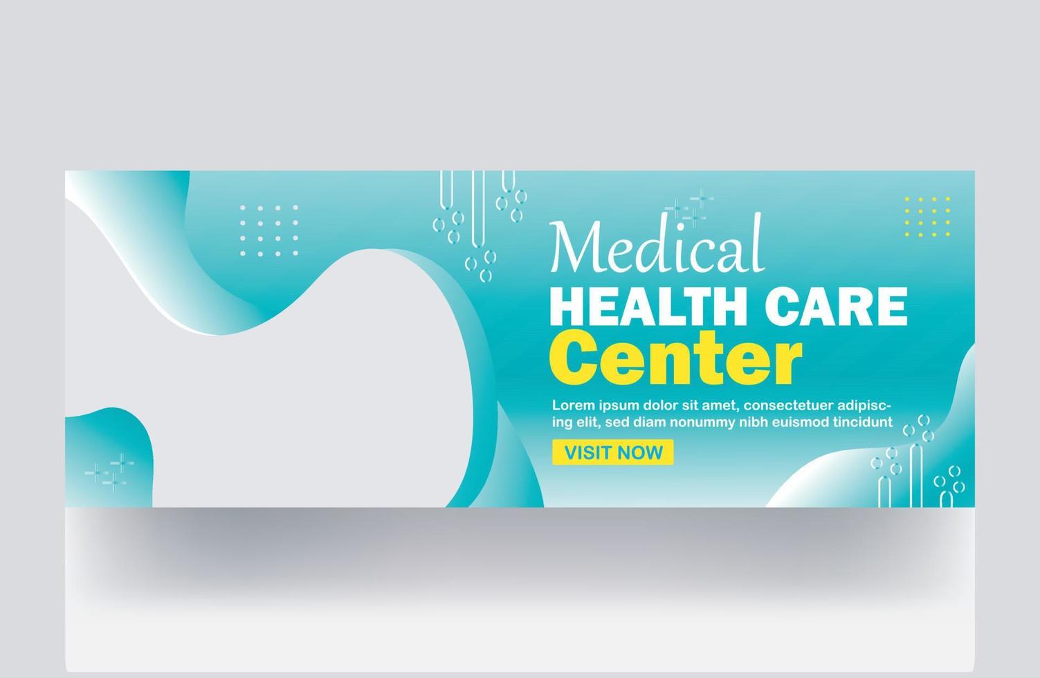 medizinischer gesundheitsdienst social media cover design post cover banner thumbnail design template vektor