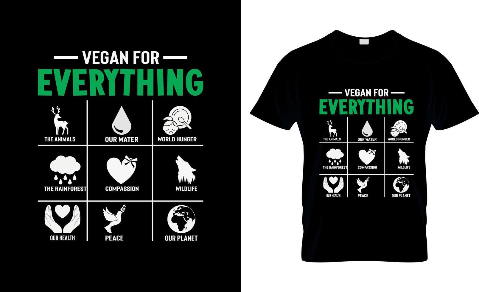 vegan t-shirt design, vegan t-shirt slogan och kläder design, vegan typografi, vegan vektor, vegan illustration vektor