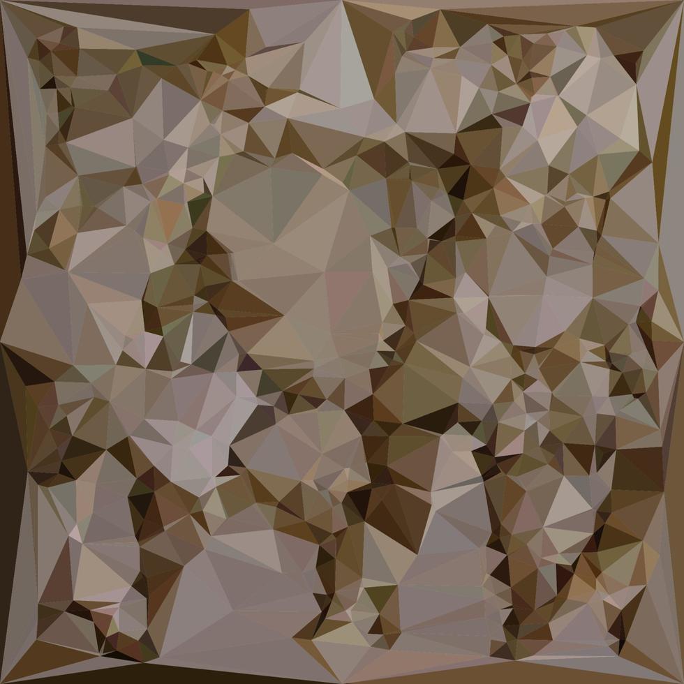 französischer Bistre brauner abstrakter niedriger Polygonhintergrund vektor