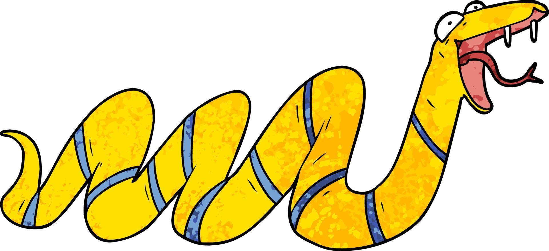 tecknad serie krypande orm vektor
