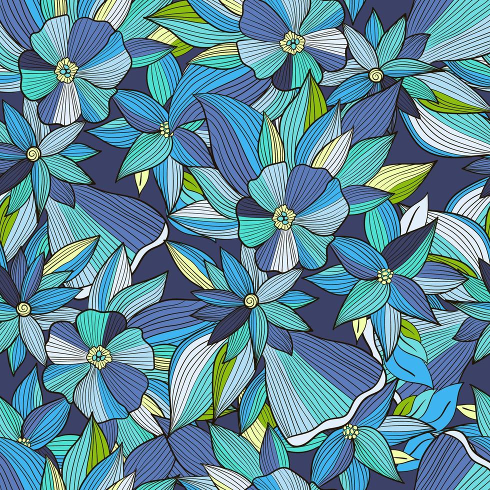 Nahtloses geometrisches Muster mit Blättern vektor