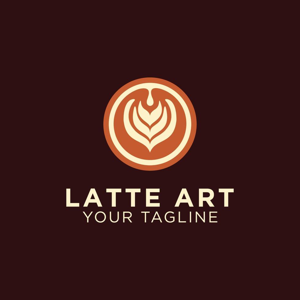 Latte-Art-Kaffee-Logo vektor
