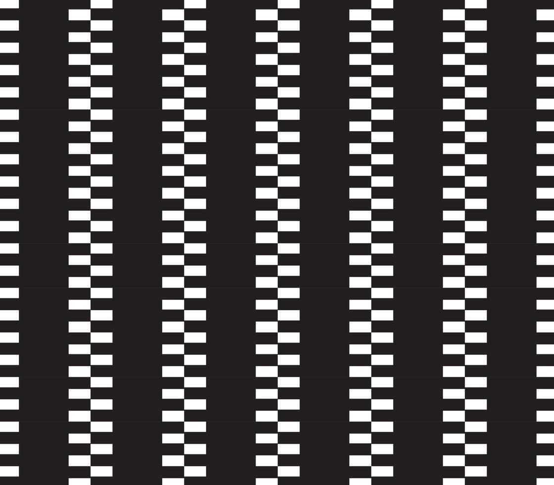 abstrakte Mustergrenze nahtlose schwarze, graue und weiße quadratische Streifen schöner geometrischer Labyrinth-Musterstoff. vektor