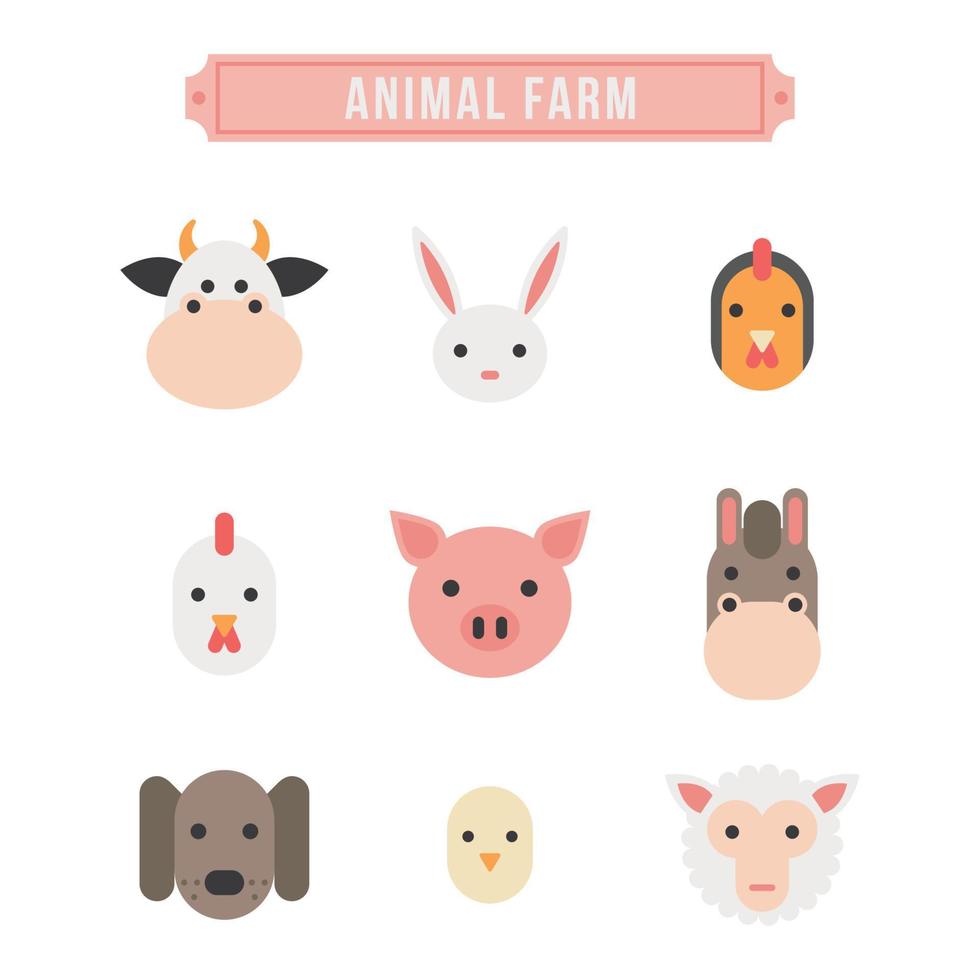 Tierfarm Gesichter vektor