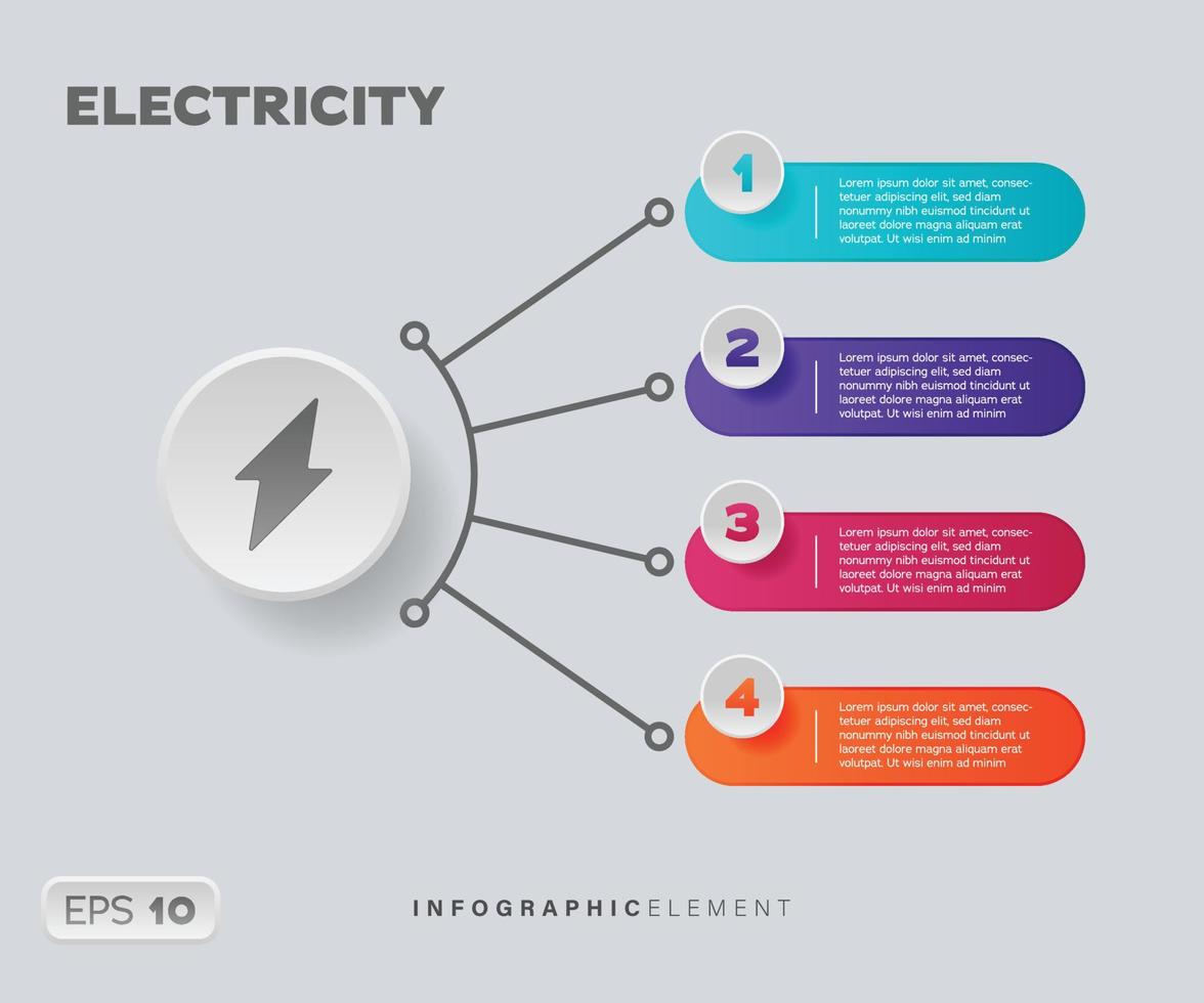 elektricitet infographic element vektor