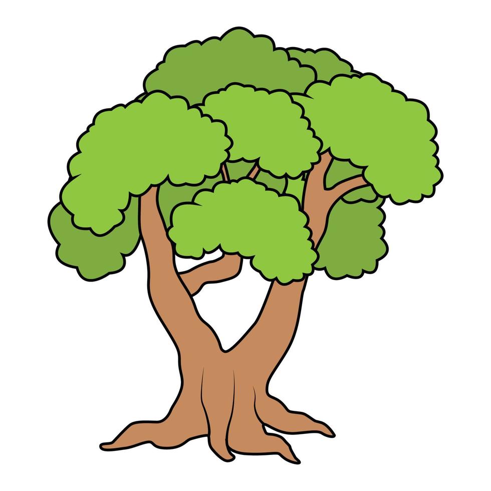 söt träd form illustration grafisk vektor
