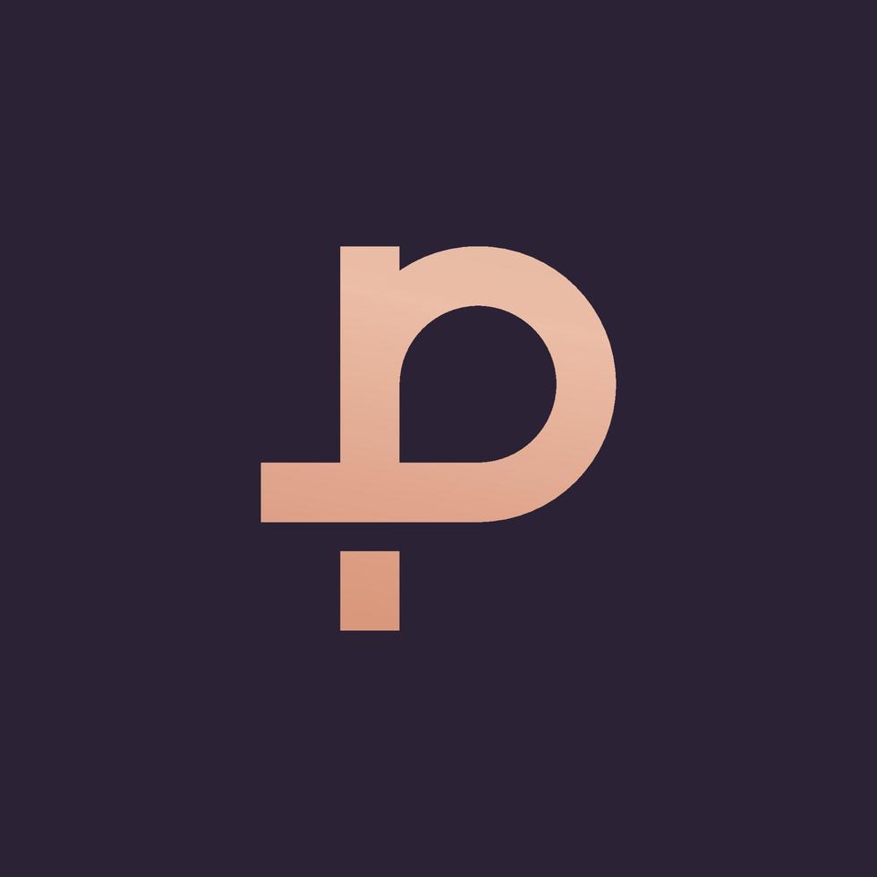 brev p logotyp symbol design mall vektor