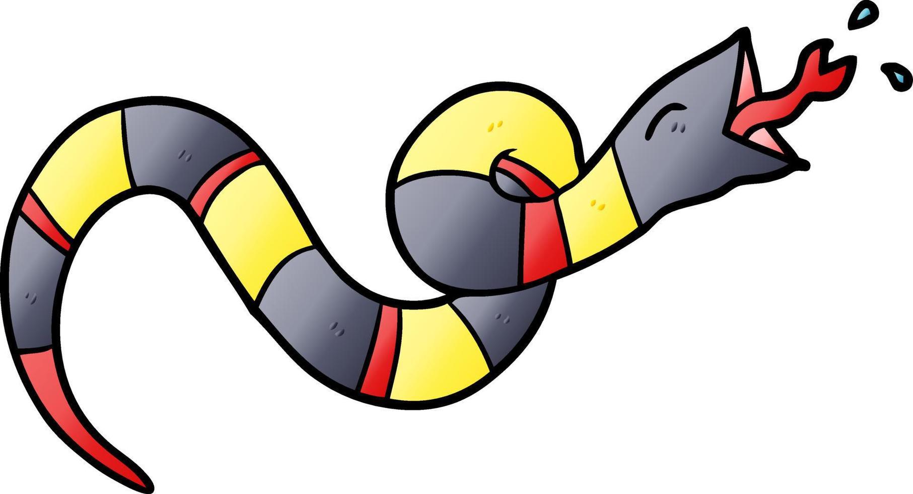 tecknad väsande orm vektor