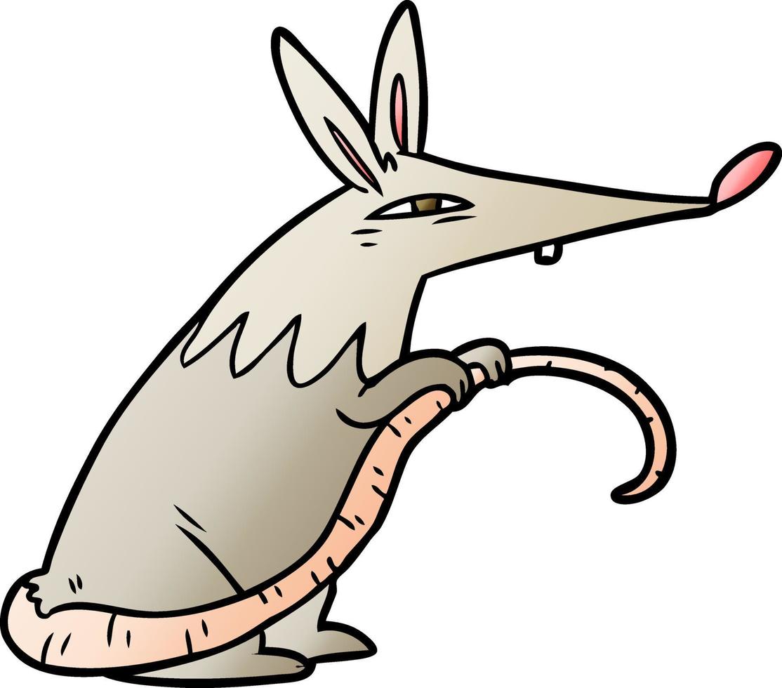 tecknad serie lömsk råtta vektor