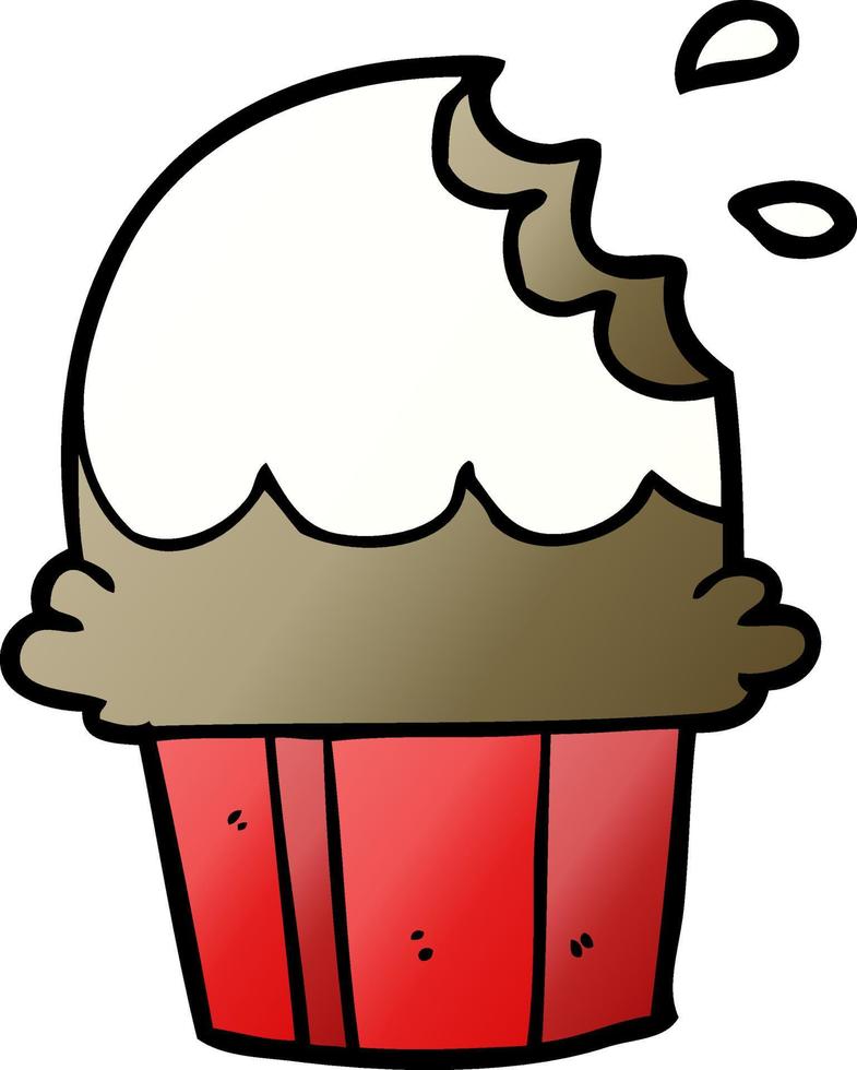 Cartoon-Schokoladen-Cupcake vektor