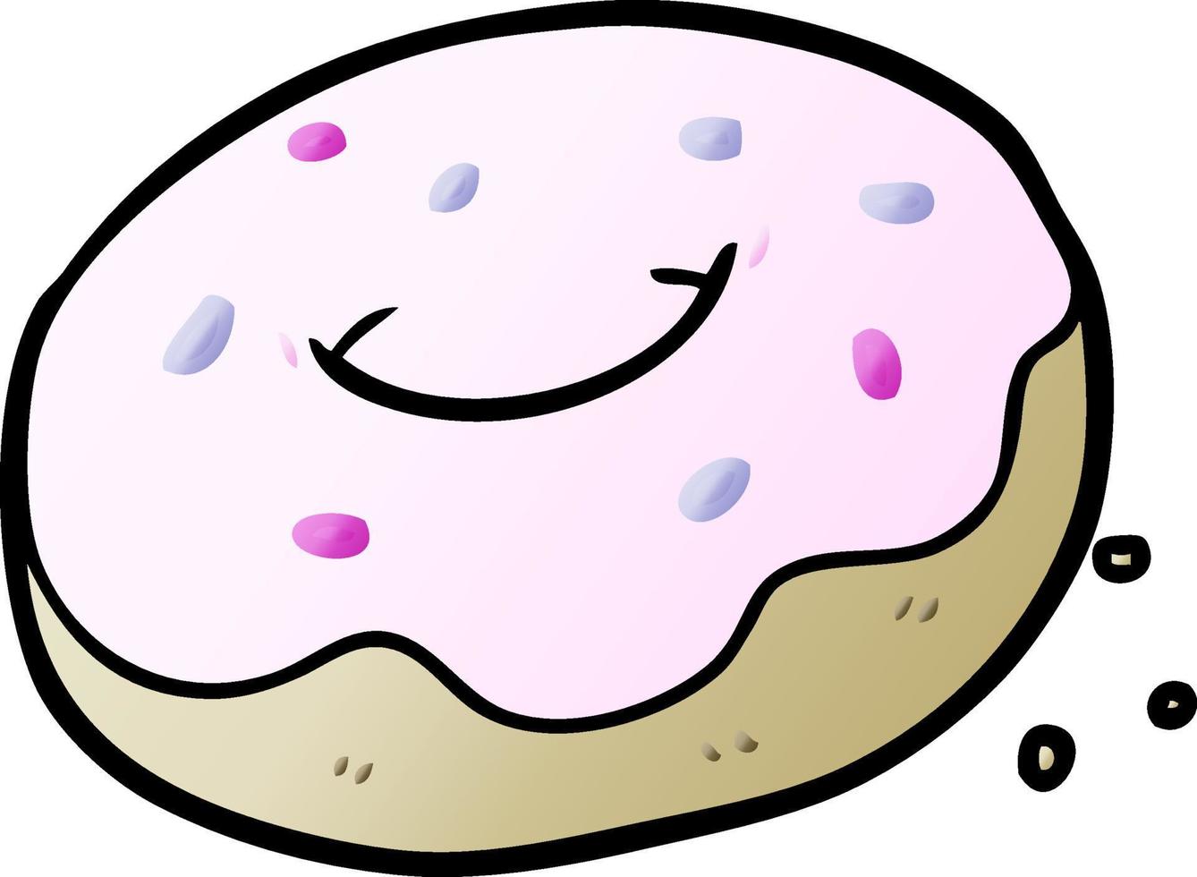 Cartoon-Donut mit Streuseln vektor