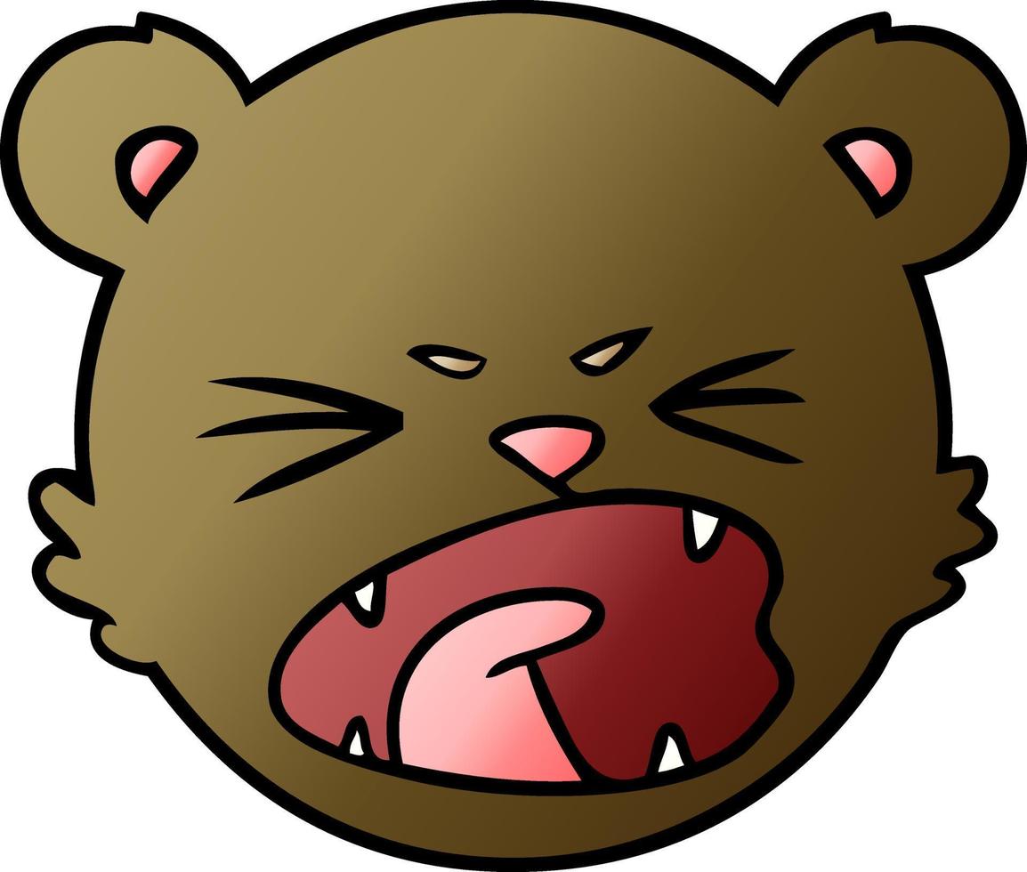 süßes Cartoon-Teddybär-Gesicht vektor