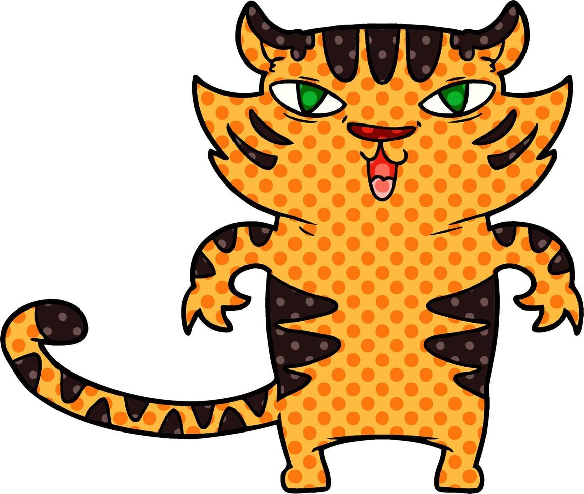 glücklicher Cartoon-Tiger vektor